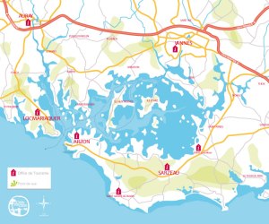 Map of the gulf of Morbihan